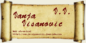 Vanja Višanović vizit kartica